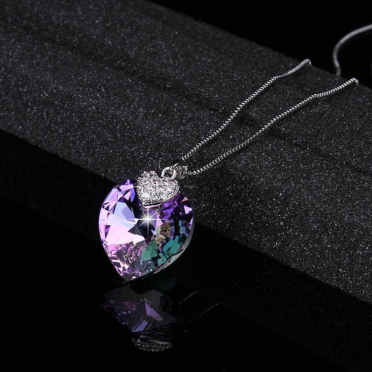 Amethyst Heart Crystal from Swarovski Jewel Set | Swarovski® Crystal - Jewelry Set - Swarovski Crystal