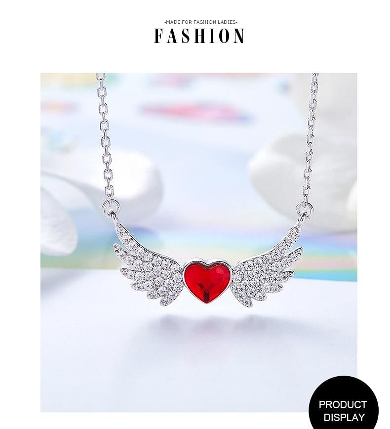 Angel Dream Wings Necklace | S925 Silver Swarovski® - Necklace - D’ Love • Swarovski Crystal - D’ Charmz