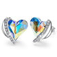 Angel Eternal Love Earrings | Swarovski® Crystal - Aurora Boreale / Rhodium Plated - Earrings - D’ Love • Swarovski Crystal - D’ Charmz