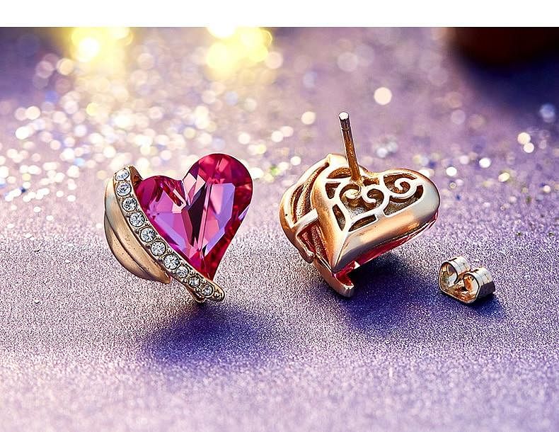 Angel Eternal Love Earrings | Swarovski® Crystal - Earrings - D’ Love • Swarovski Crystal - D’ Charmz