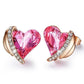 Angel Eternal Love Earrings | Swarovski® Crystal - Pink / Gold Plated - Earrings - D’ Love • Swarovski Crystal - D’ Charmz
