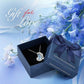 Angel Eternal Love Necklace | Rhodium - Blue In Box - Necklace - D’ Love • Swarovski Crystal - D’ Charmz