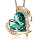 Angel Eternal Love Necklace | Swarovski® Crystal - Green Gold - Necklace - D’ Love • Swarovski Crystal - D’ Charmz