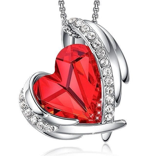 Angel Eternal Love Necklace | Swarovski® Crystal - Red - Necklace - D’ Love • Swarovski Crystal - D’ Charmz