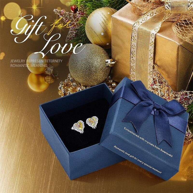 Angel Heart Earrings - Aurore Boreale In Box - Earrings - D’ Love • Swarovski Crystal - D’ Charmz