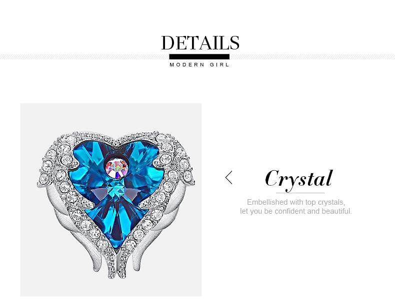 Angel Heart Earrings - Earrings - D’ Love • Swarovski Crystal - D’ Charmz