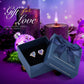 Angel Heart Earrings - Purple Gold In Box - Earrings - D’ Love • Swarovski Crystal - D’ Charmz