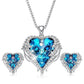 Angel Heart Jewel Set - Blue - Jewelry Set - Swarovski Crystal