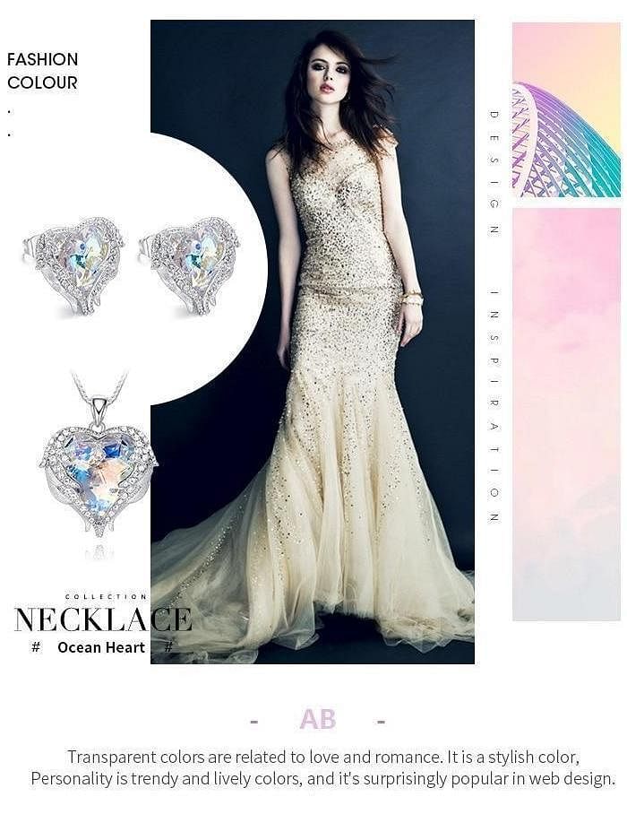 Angel Heart Jewel Set - Jewelry Set - Swarovski Crystal