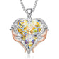 Angel Heart Necklace - Aurore Boreale Gold - Necklace - D’ Love • Swarovski Crystal - D’ Charmz