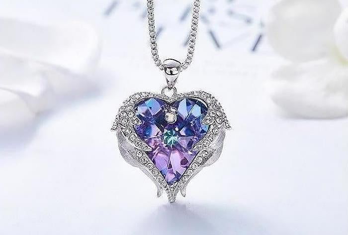 Angel Heart Necklace - Necklace - Swarovski Crystal