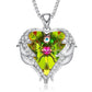Angel Heart Necklace - Olive - Necklace - D’ Love • Swarovski Crystal - D’ Charmz