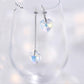 Asymmetric Heart Drop Earrings - Earrings - Swarovski Crystal - Aurore Boreale
