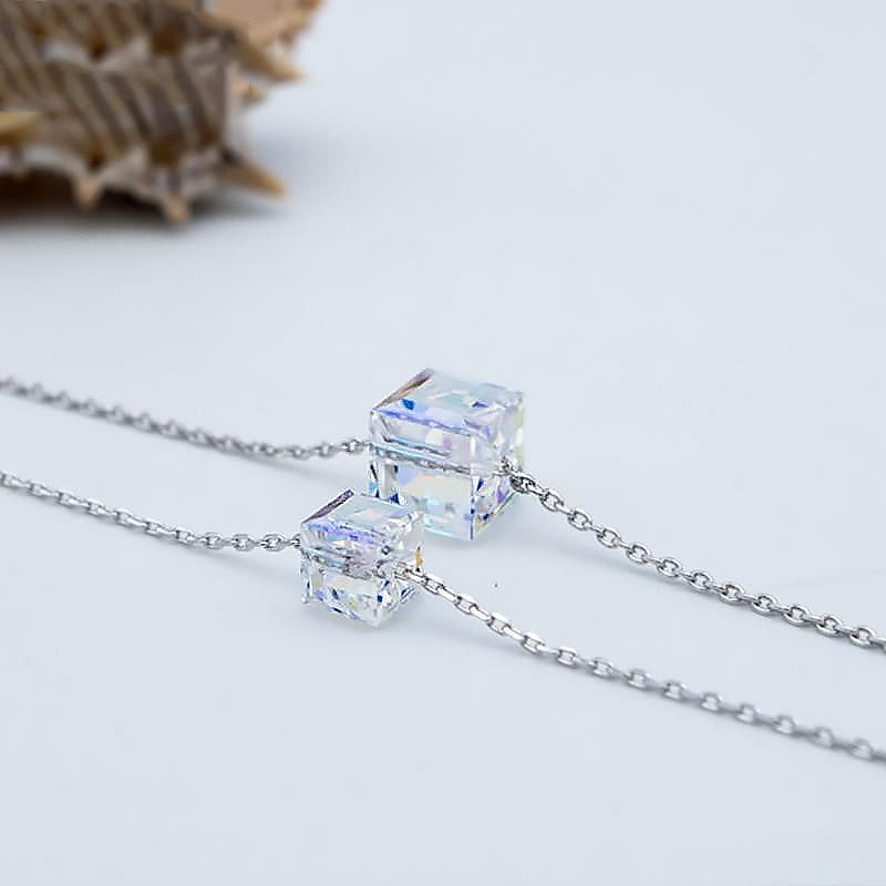 Aurore Cube Beads Bracelet - Bracelet - Swarovski Crystal - Aurore Boreale