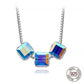 Aurore Cube Magic Crystals Necklace | 925 Silver - Necklace - Swarovski Crystal