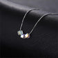 Aurore Cube Beads Necklace | 925 Silver - Necklace - Swarovski Crystal - Elegant - Aurore Boreale - Platinum Plated