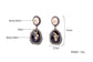 Black Vintage Resin Statement Drop Earrings - Earrings - Trendy • Vintage - D’ Charmz
