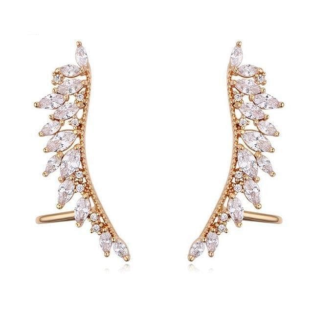 Cool Wing Ear Cuff - Gold Plated - Earrings - Swarovski Crystal