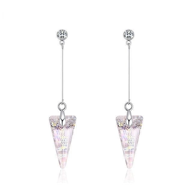 Crystals From Swarovski Spike Pendant Drop Earrings | Swarovski®Crystal - Crystal White Patina WHIPA - Earrings - Swarovski Crystal - D’ 