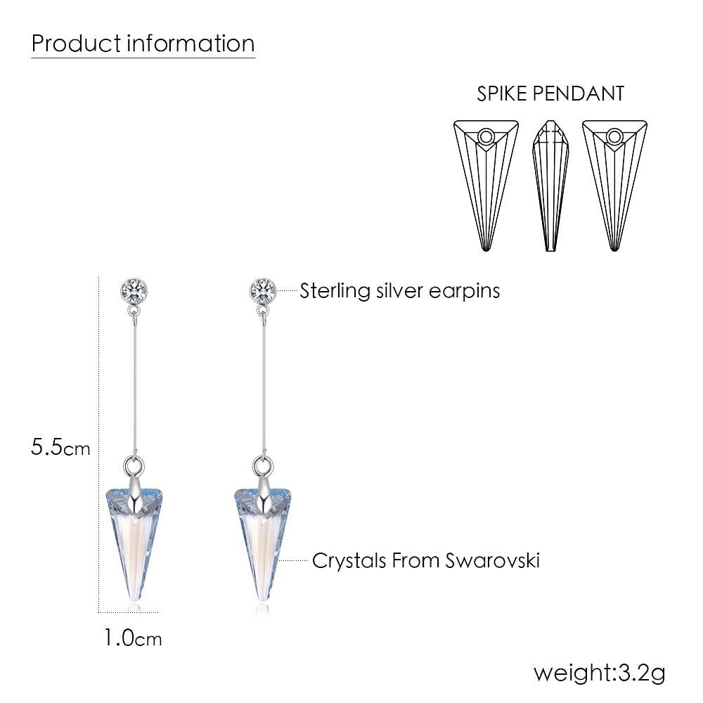 Crystals From Swarovski Spike Pendant Drop Earrings | Swarovski®Crystal - Earrings - Swarovski Crystal - D’ Charmz