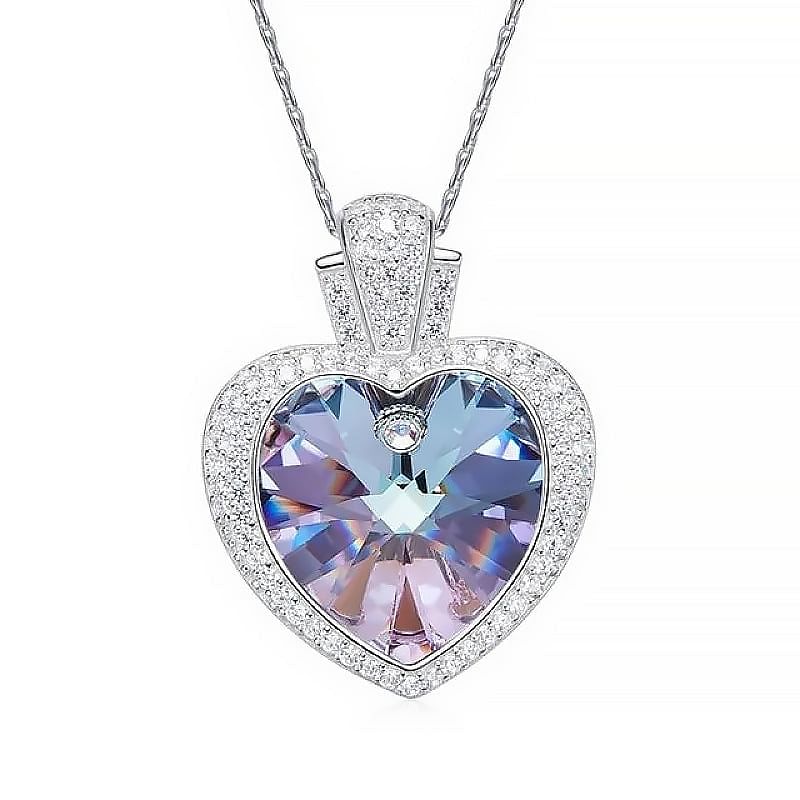 Necklace Classic Heart Necklace | 925 Silver Swarovski® Crystal freeshipping - D' Charmz