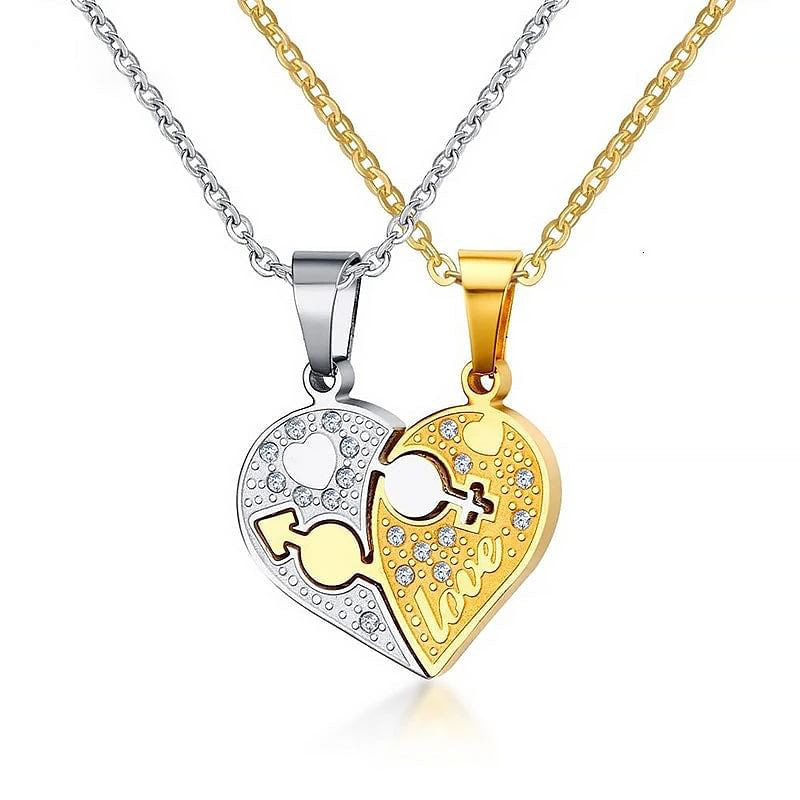 Necklace Love Lock Couple Necklaces freeshipping - D' Charmz