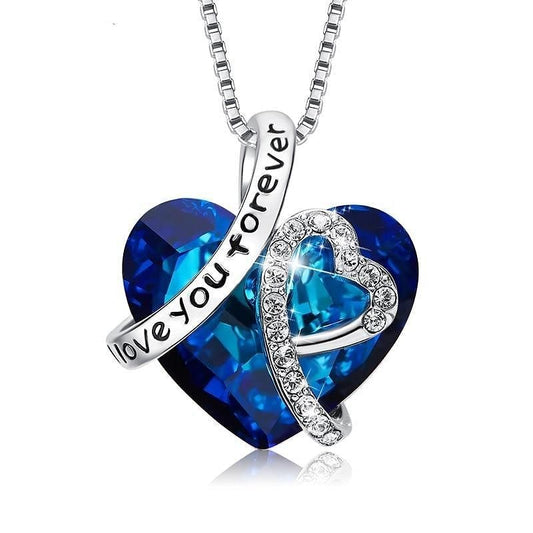 Forever Love Necklace | Swarovski® Crystal - Blue - Necklace - D’ Love • Swarovski Crystal - D’ Charmz