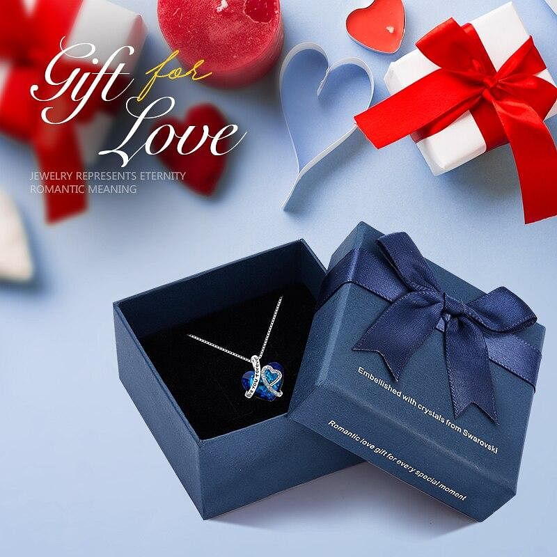 Forever Love Necklace | Swarovski® Crystal - Blue In Box - Necklace - D’ Love • Swarovski Crystal - D’ Charmz