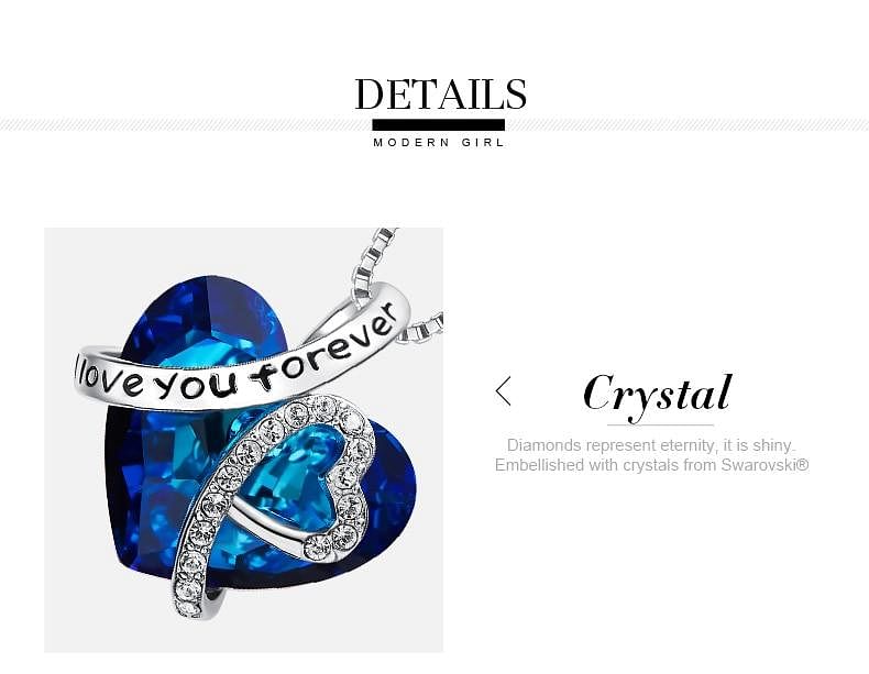 Forever Love Necklace | Swarovski® Crystal - Necklace - D’ Love • Swarovski Crystal - D’ Charmz
