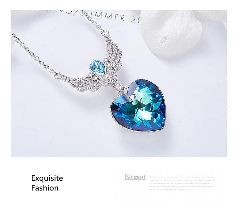 Guardian Heart Necklace | Swarovski® Crystal - Necklace - D’ Love • Swarovski Crystal - D’ Charmz