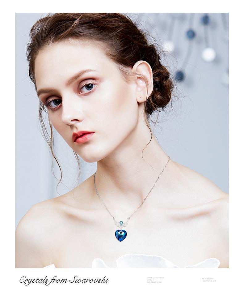 Guardian Heart Necklace | Swarovski® Crystal - Necklace - D’ Love • Swarovski Crystal - D’ Charmz
