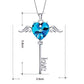 Guardian Key Necklace | 925 Silver - Bermuda Blue - Small - Necklace - Swarovski Crystal