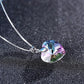 Heart Drop Jewel Set - Jewelry Set - Swarovski Crystal - Vitrail Light - Necklace