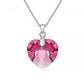 Heart Drop Necklace | Swarovski® Crystal - Rose - Necklace - D’ Love • Swarovski Crystal - D’ Charmz