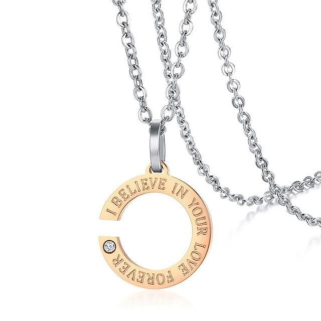 I Believe In Your Love Forever Couple Necklace - Rose Gold - Necklace - Couple Set • Stainless Steel - D’ Charmz