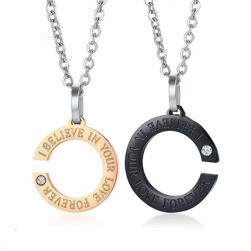 I Believe In Your Love Forever Couple Necklace - Couple Set - Necklace - Couple Set • Stainless Steel - D’ Charmz
