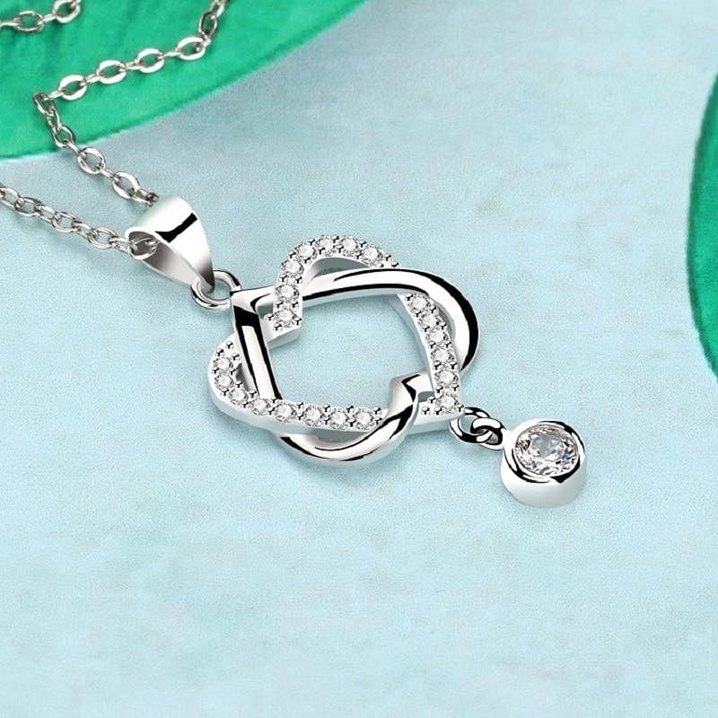 I Love You Crystal Heart Pendant Necklace | Family Bonding | Gift Box With Premium Card - Necklace - D’ Love • Mother’s Day - D’ Charmz