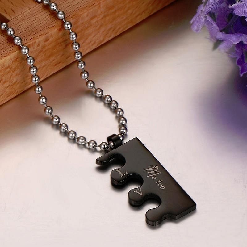 Necklace "I Love You Forever" Love Lock Couple Necklaces freeshipping - D' Charmz