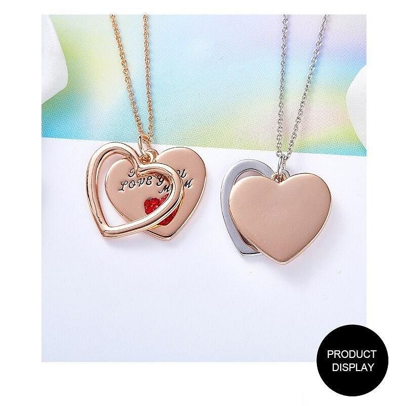 I Love You MOM Necklace | Swarovski® Crystal - Necklace - D’ Love • Mother’s Day • Swarovski Crystal - D’ Charmz