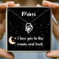 I Love You to The Moon and Back Crystal Heart Pendant Necklace | Mother’s Day Gift Box With Premium Card - Black Mom - Necklace - D’ Love • 