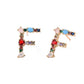 Initial Letter Crystal Rhinestones Stud Earrings - F - Earrings - Statement Earrings • Trendy - D’ Charmz