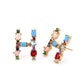 Initial Letter Crystal Rhinestones Stud Earrings - H - Earrings - Statement Earrings • Trendy - D’ Charmz