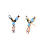 Initial Letter Crystal Rhinestones Stud Earrings - Y - Earrings - Statement Earrings • Trendy - D’ Charmz