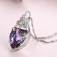 Love In Castle Heart Necklace | 925 Silver - Necklace - Swarovski Crystal