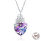 Love In Castle Heart Necklace | 925 Silver - Necklace - D’ Love • Swarovski Crystal - D’ Charmz