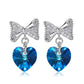 Love with A Bowknot Earrings - Bermuda Blue - Earrings - Swarovski Crystal