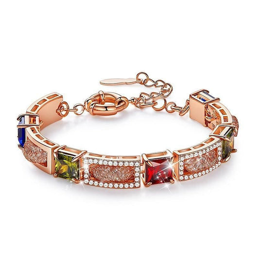 Luxe Bracelet - Rose Gold - Bracelet - Swarovski Crystal - D’ Charmz