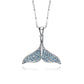 Mermaid Tail Blue Rhinestone Necklace | S925 Silver - Necklace - Swarovski Crystal - D’ Charmz