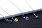 Mini Heart Necklace - Necklace - Swarovski Crystal - Crystal AB - Bermuda Blue - Aurore Boreale - Vitrail Light - Vitrail Medium