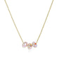 Oval Beads Stone Necklace | Gold - Necklace - Swarovski Crystal - Aurore Boreale